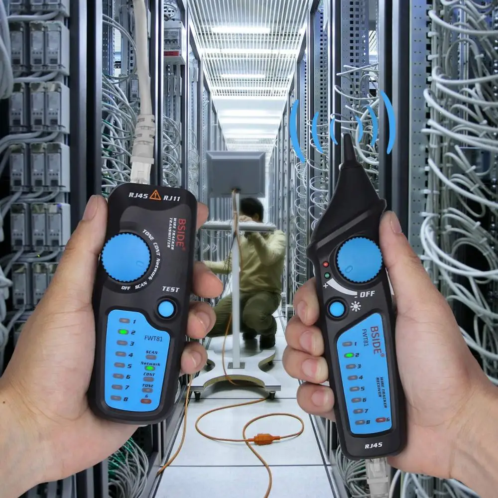Bside Network Cable Tracker RJ45 LAN Finder Signal RJ11 Telephone Wire TV Electric Line Tester 5G Cat5 Cat6 Smart Professional 2
