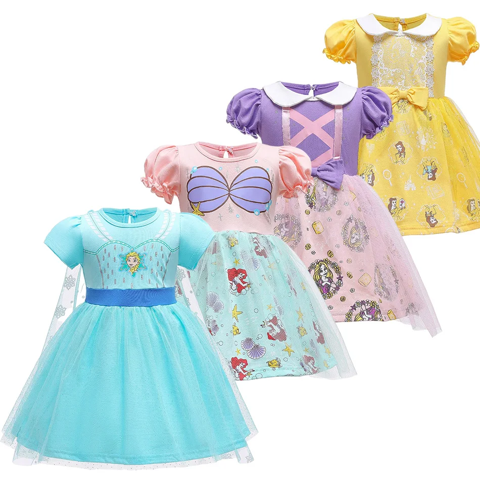 Детское платье-Русалка Белоснежка и Эльза | Детская одежда обувь