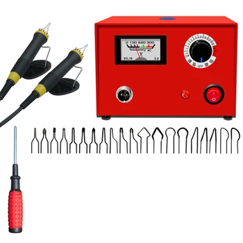 

Electrocautery Pen Pyrography Machine Pyrography Pen 50W 220V 2/PCS Handle 46/Pcs Solder Tip for Gourd,Plank,Leather,Bark,EU Plu