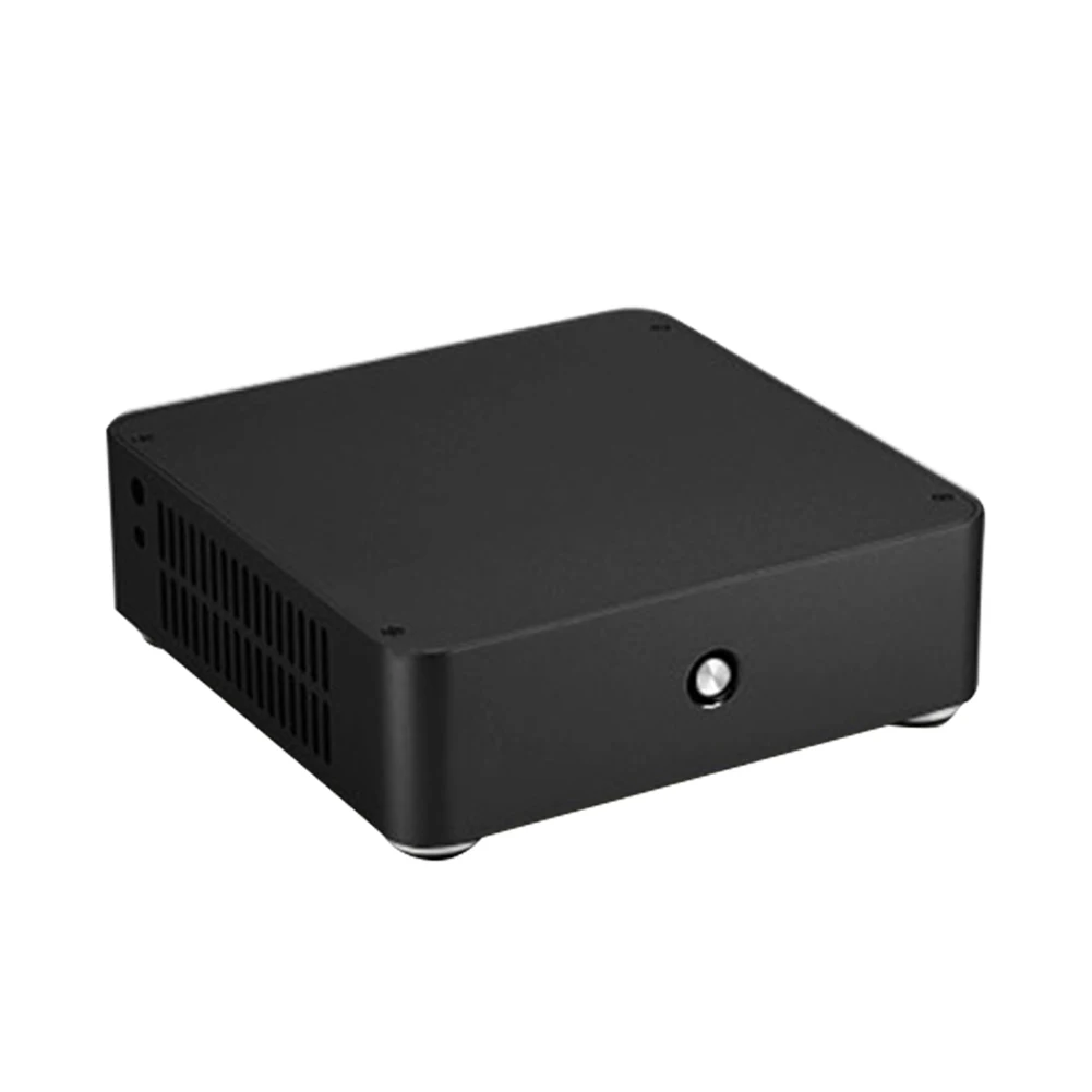 E-H60 Mini ITX Горизонтальное шасси для HTPC без источника питания Прочный чехол для компьютера игровой алюминиевый сплав аудио Офис тонкий