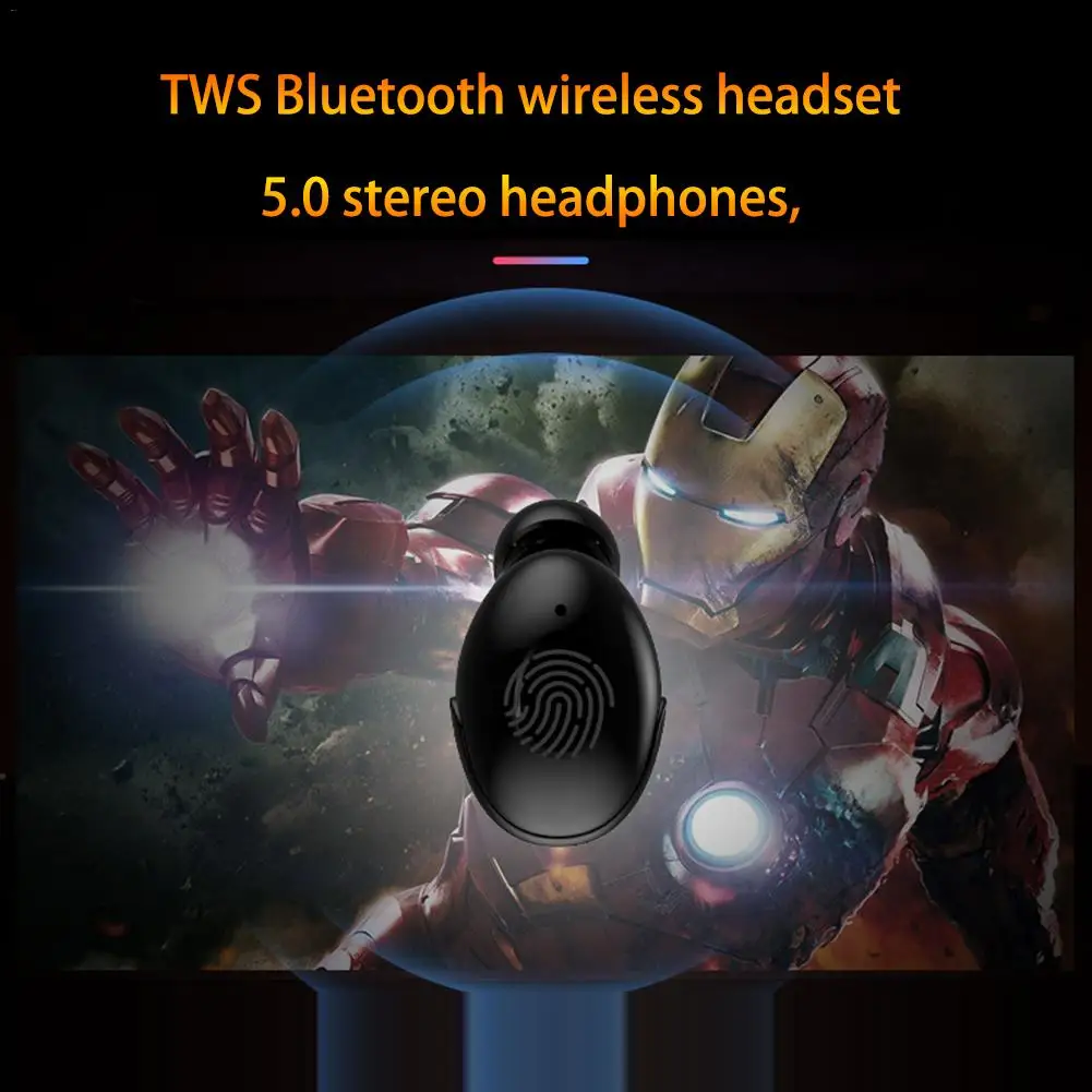TWS Bluetooth беспроводные наушники 5,0 Bluetooth гарнитура со стереонаушниками Встроенный 2000 мАч зарядный ящик гарнитура