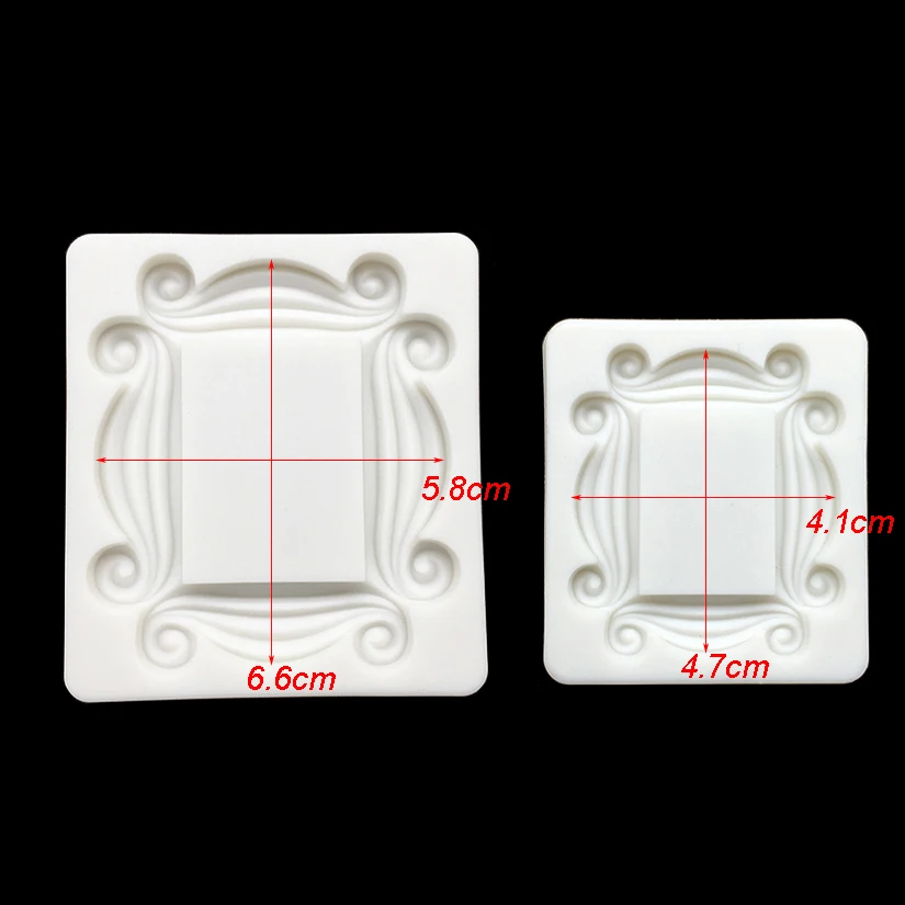 Fotorahmen Silikon Sugarcraft Form Harz Werkzeuge Cupcake Backform Fondant Kuchen Dekorieren Werkzeuge – Detail 17