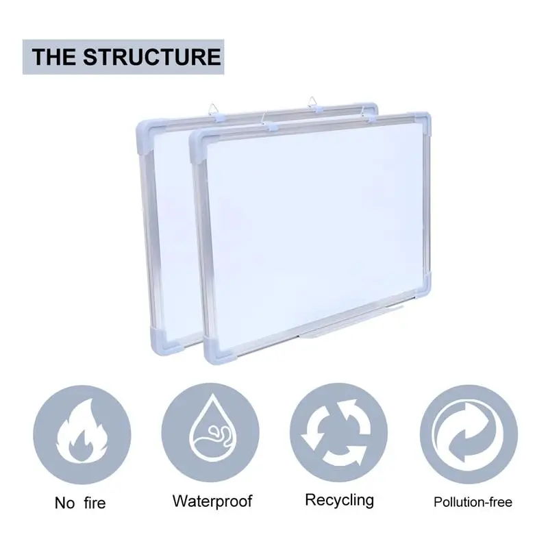 

3Type Double Side Hanging Magnetic Whiteboard Tabletop Dry Erase White Board Message Writing Drawining Board Bulletin Board6Size