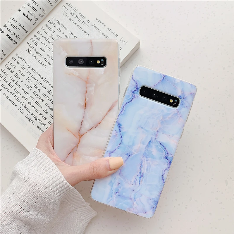 Чехол для телефона HXM с мраморной текстурой для samsung Galaxy A40 A50 A70 S8 S9 S10 Plus S10lite Note10 10 plus мягкая задняя крышка