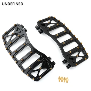 Image 5 - MX Offroad Floorboards Wide Foot Pegs Front Driver Stretched Footrest Pedal For Harley Touring Road Glide Softail FLST Dyna FLD