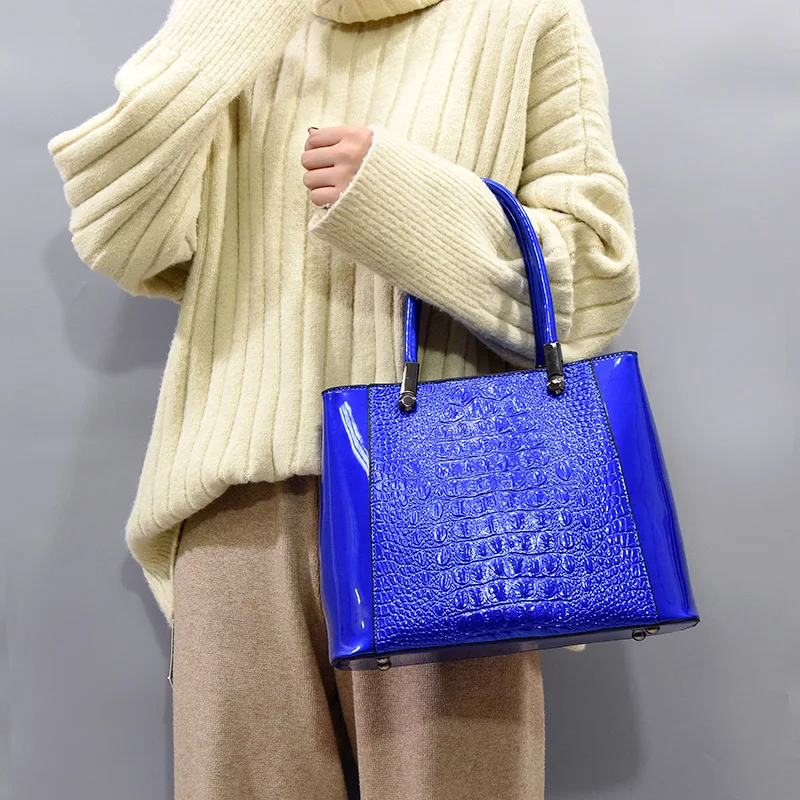 2 шт. модные роскошные сумки женские сумки кошелек с рисунком крокодиловой кожи сумки на плечо высокое качество Tote сумки через плечо для женщин