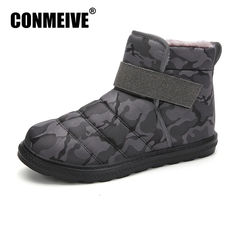 

Winter Warm Plus Velvet Lovers Snow Boots Casual Outdoor Non-slip Large Size Boots Men Light Waterproof Mens Shoes