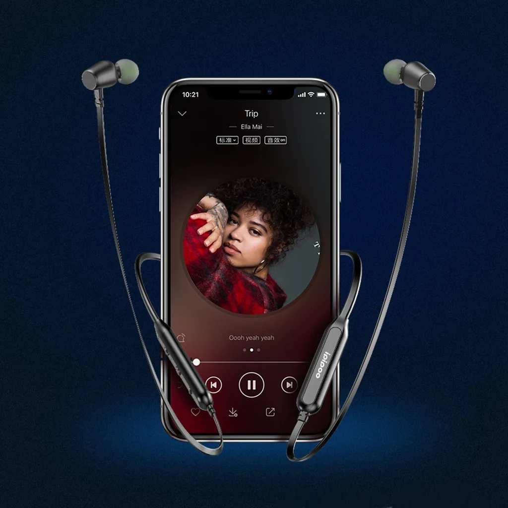 110 мАч наушники IPX4 водонепроницаемый и устойчивое наушники-вкладыши Bluetooth 4,2 S гарнитура беспроводная Магнитная