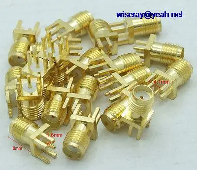 

DHL/EMS 1000PCS 5-Pin RF SMA female plug center solder PCB clip edge mount Connector plug-A7