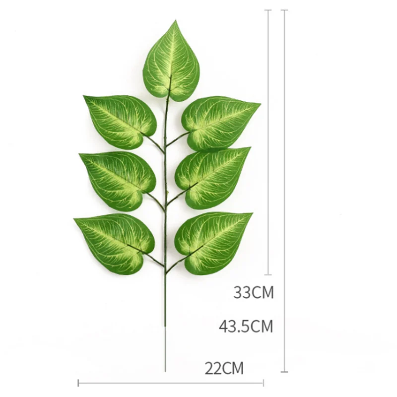 1 шт. искусственные пальмовые листья монстеры в форме листьев зеленые растения Свадебные украшения DIY дешевые цветы композиция растительный лист - Цвет: 18A