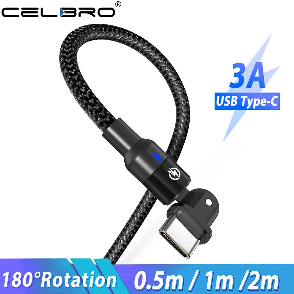 3A Кабель с разъемом Usb Type C функцией быстрой зарядки 3 0 телефона зарядный кабель