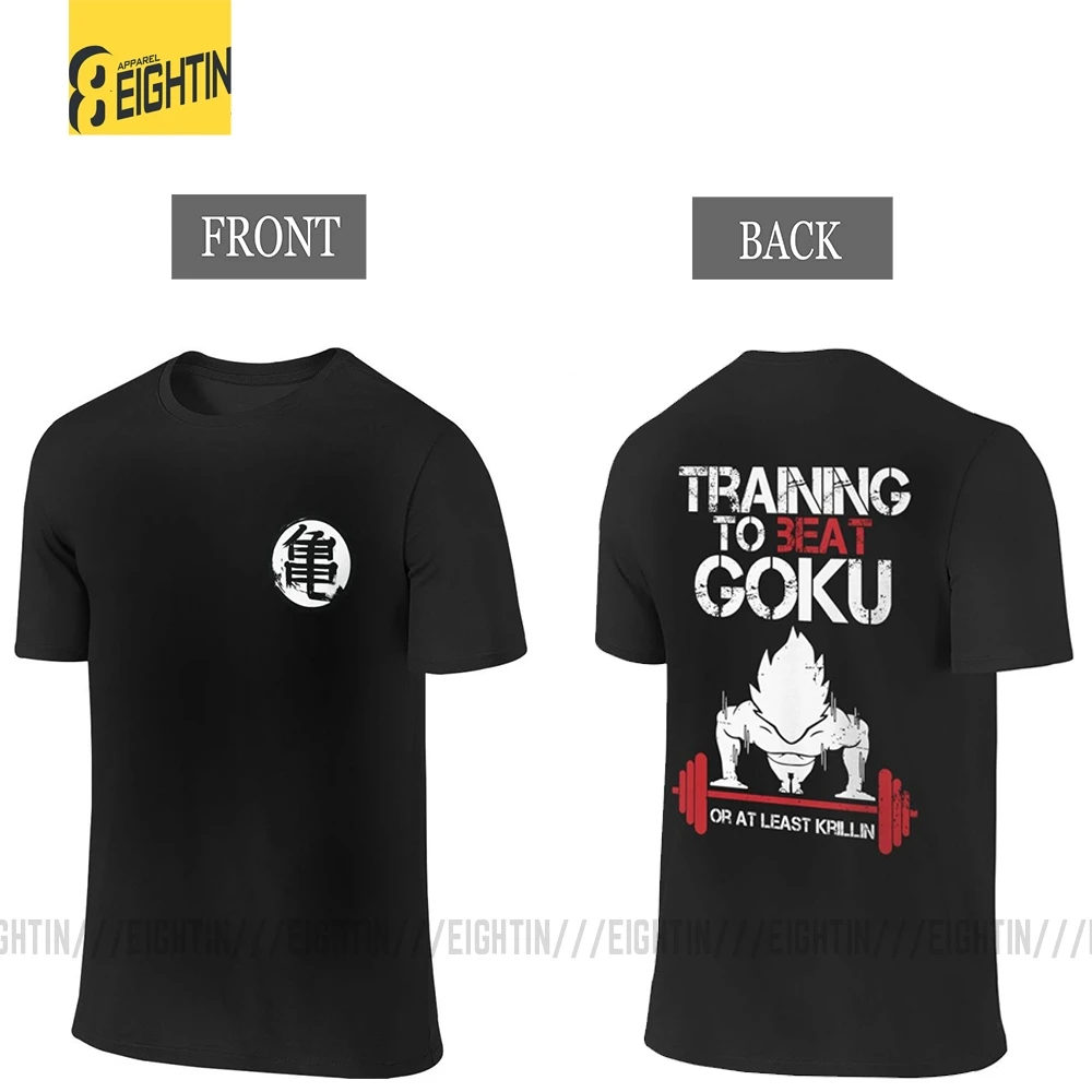 Супер Saiyan футболка с Гоку тренировочная футболка Dragon Ball футболки для бодибилдинга Мужская футболка спереди и сзади две стороны хлопок 6XL