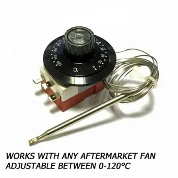 

Universal Car Motorbike Temperature Controller Capillary Thermostat Cooling Radiator Fan Control Switch TS-120SR