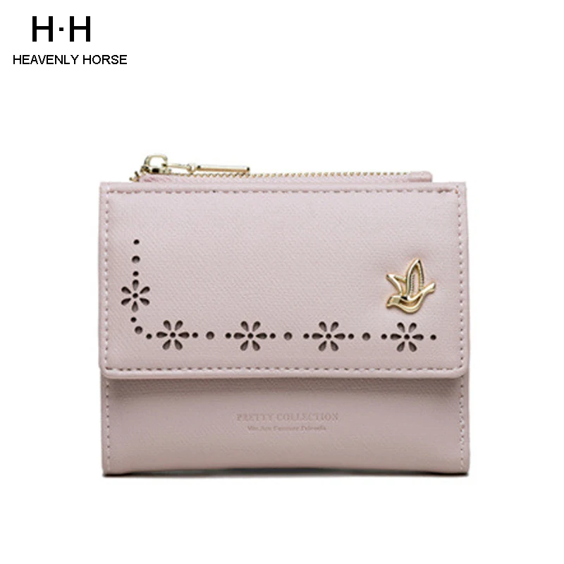 

2019 New Arrival Women PU Leather Wallet Female Short Coin Card Multi-function Folding Small Fresh Fashion Coin Purse