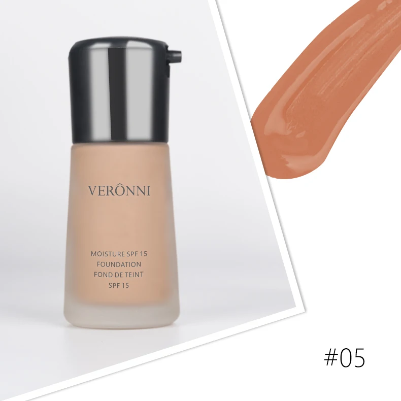 VERONNI отбеливающий натуральный Pro Nude Face Foundation Prime beauty увлажняющее средство для макияжа жидкое полное покрытие Корректирующее средство для лица базовый крем - Цвет: 05