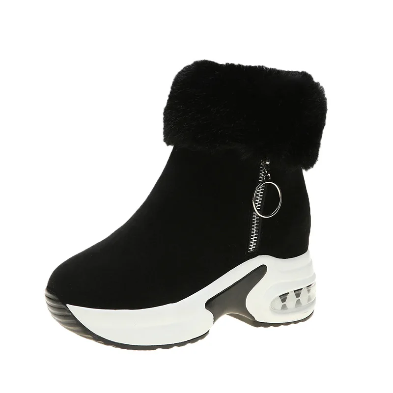 2023 Women's Ankle Boots Warm Plush Winter New Snow Boots Women's Retro Zipper Boots Platform Boots Botas Mujer Women's Shoes