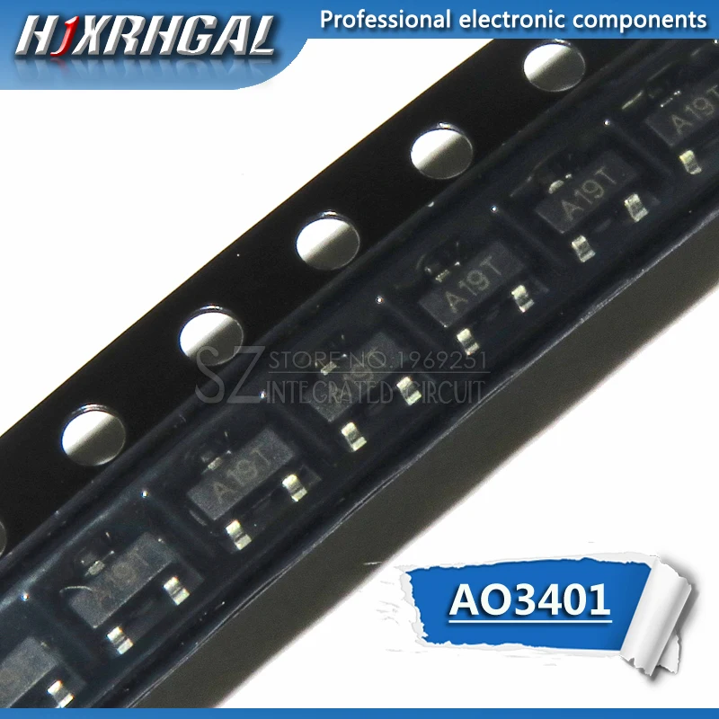 1 шт. AO3401 SOT23-3 SOT23 SMD A19T 3401 | Электронные компоненты и принадлежности