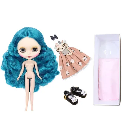 Set as shown 1/6 BJD куклы 30 см Blyth кукла белая натуральная кожа, Blyth кукла 19 суставов AB руки тела и платье обувь набор детские игрушки для девочек - Цвет: Set as shown