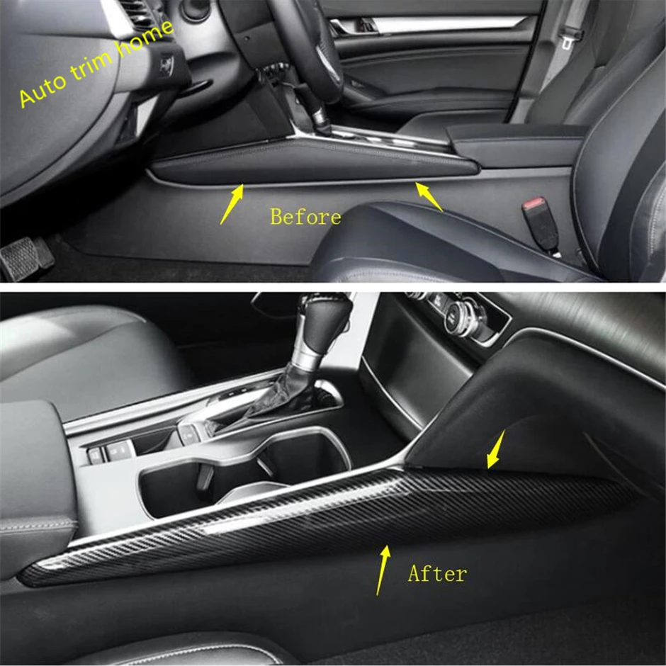 Lapetus Подходит для Honda Accord 10th киосков коробка переключения передач Панель полосы крышка отделка/матовый/углеродного волокна стиль