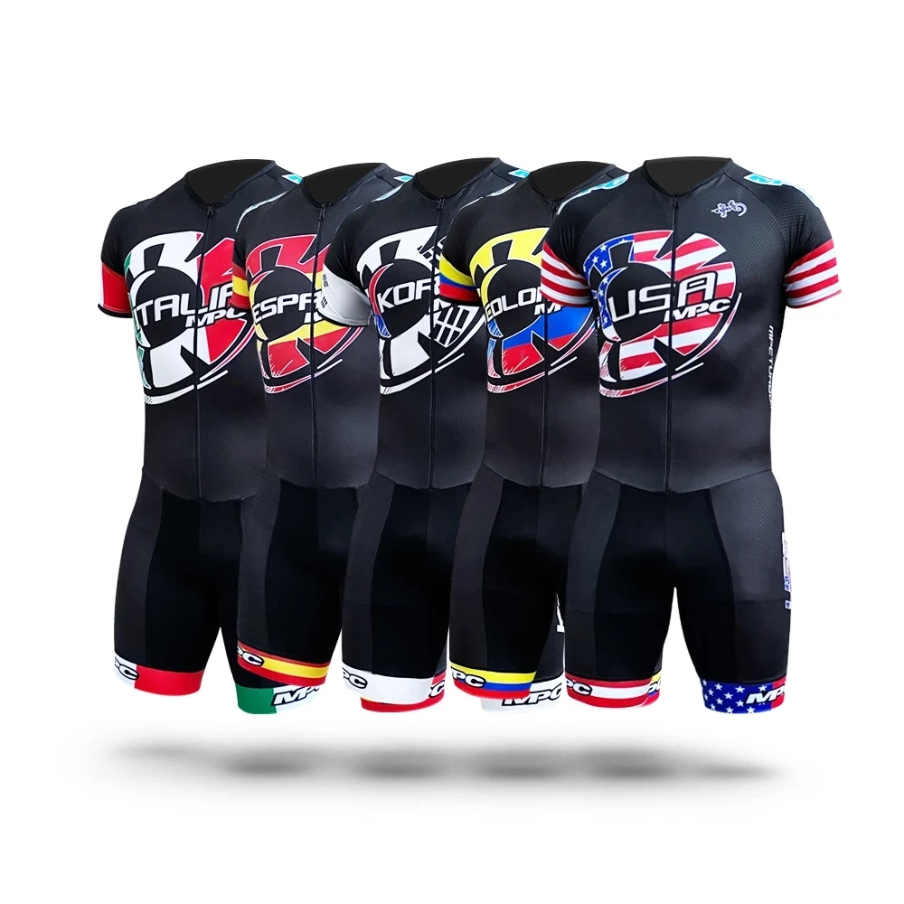 

One-piece Cycling Jersey Triathlon Skinsuit Racing Suit Speed Inline Roller Skate kit Fast skating Ciclismo Skating Jumpsuit