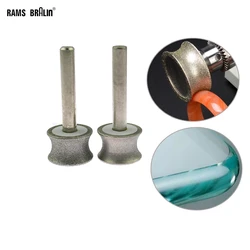 Roue Abrasive ronde en verre, diamant Concave, perle de meulage ronde, Bracelet, bague, Jade, sculpture, roue de polissage 