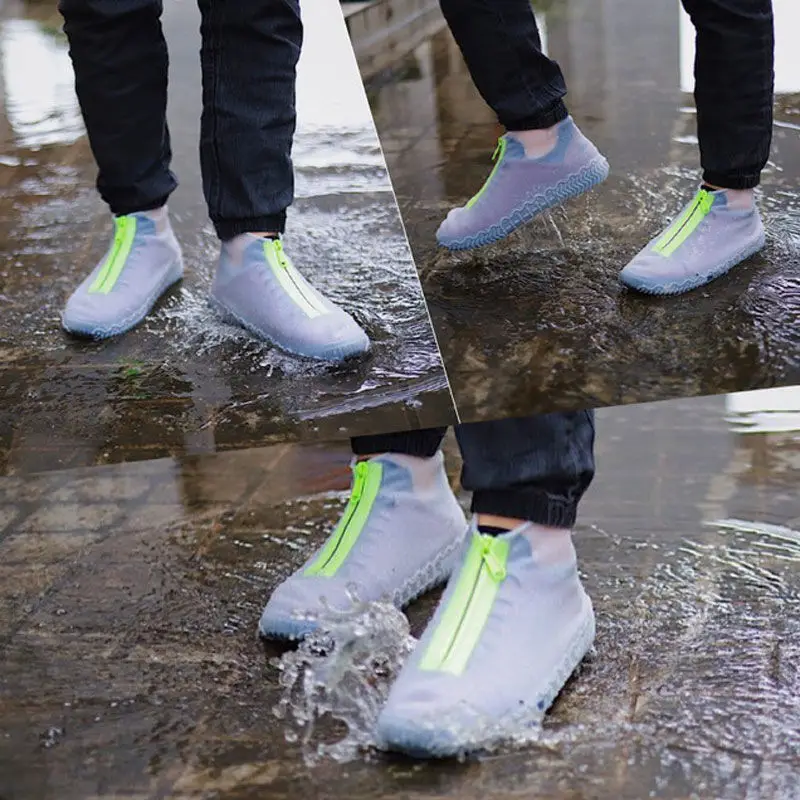 Silica Gel Cycling Waterproof Shoes Covers Unisex Reusable Children Walking Rain Cover Shoes Accessories shoe covers