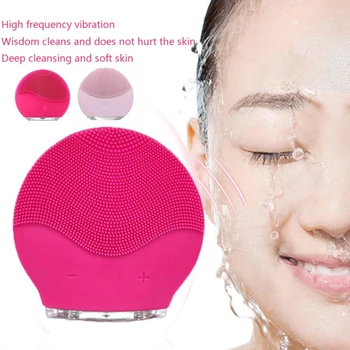 

Electric Silicone Face Cleansing Brush Facial Pore Cleanser Massager Machine Silicone Face USB Rechargeable Beauty Instrument