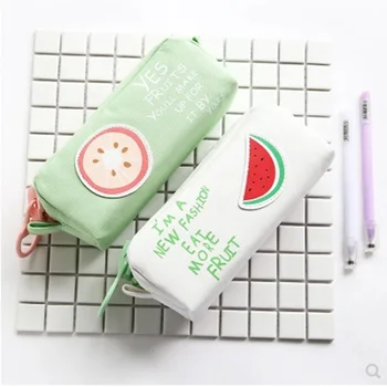 

Creative Colorful Large Capacity Pencil Case Kawaii Cartoon Pen Bag Box Cute Canvas Pencilcase School Stationary Supplies 050022