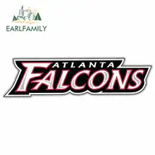 EARLFAMILY 13 см x 3,4 см для автомобиля Atlanta Falcons, наклейка на ремонт s, винтажная наклейка для гонок, с окклюзией, с царапинами, водонепроницаемая