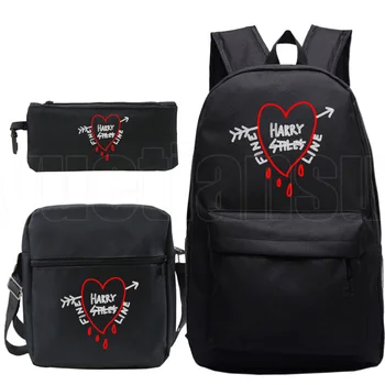 

Harry Styles Backpack Woman Treat People with Kindness Bagpack Mochila Teenager Bookbag Travel Bags Fine Line 3pcs Schoolbag
