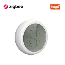 Sensor inteligente de humedad y temperatura de aire, conexión inalámbrica ZigBee, Control inteligente de la presión del aire, con Hub TuYa ZigBee