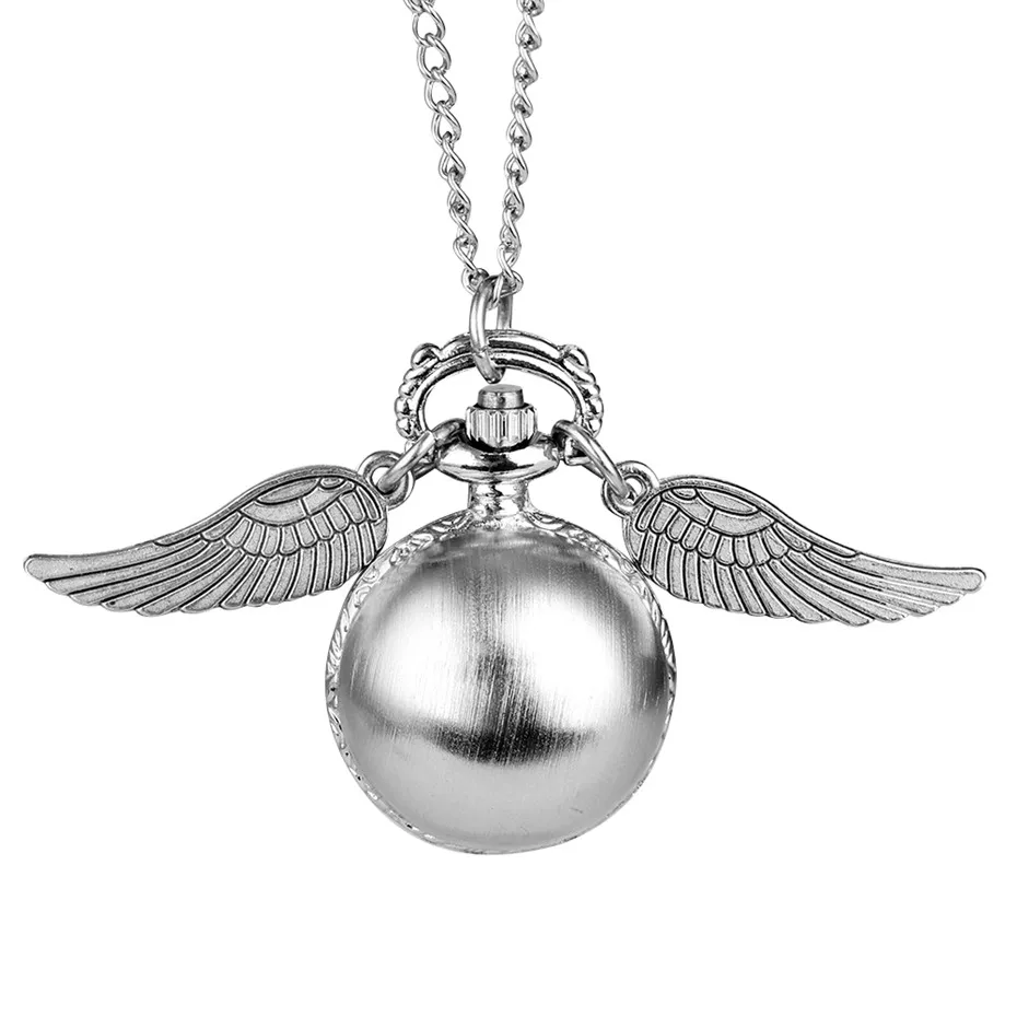 

Snitch Ball Themed Pocket Watch Children Quartz Necklace Clock Lovely Pendant Watch with Sweater Chain Boy Girl Birthday Gifts