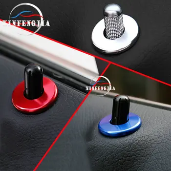 

For Mercedes-Benz C E GLC Class W205 W213 X253 15-19 4pcs Aluminum Door Lock Pins Pin Cover Trim