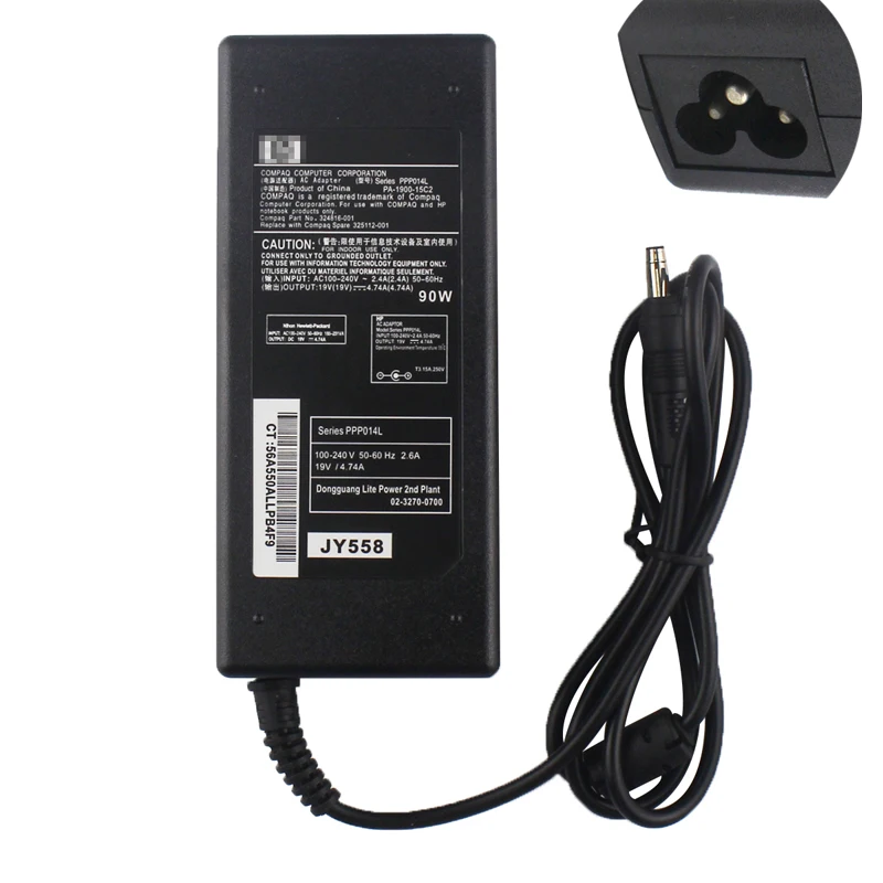 19V 4.74A AC адаптер reallac Зарядное устройство для hp 320 321 325 326 421 ноутбук Запасной источник питания