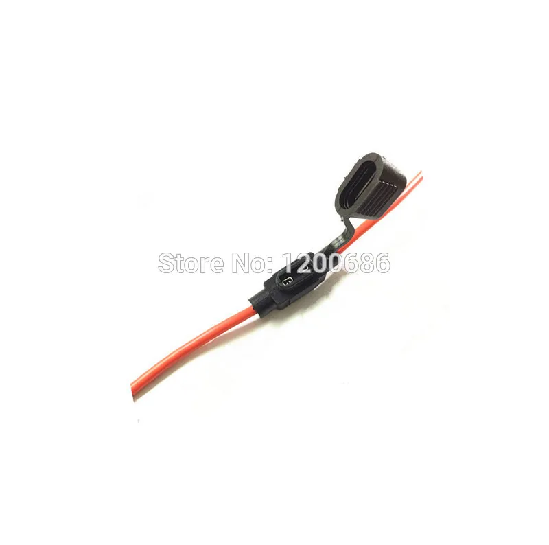 14AWG 30 см встроенный Автомобильный мини-лопастной держатель предохранителя Предохранитель 20A водонепроницаемый маленький Стандартный лопастной держатель предохранителя