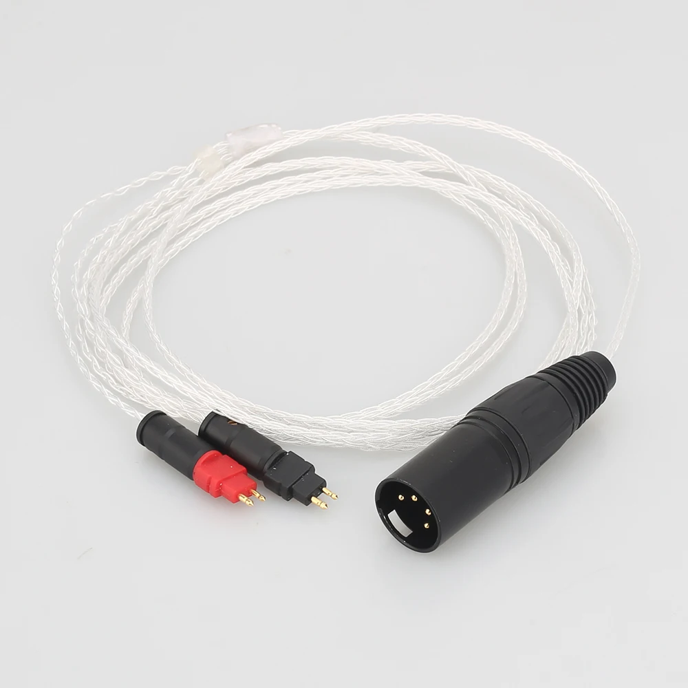8Cores OCC Silver Plated Headphone Upgraded Cable BALANCED XLR Cable for HD650 HD600 HD660s HD6XX UP OCC Silver Plated Copper