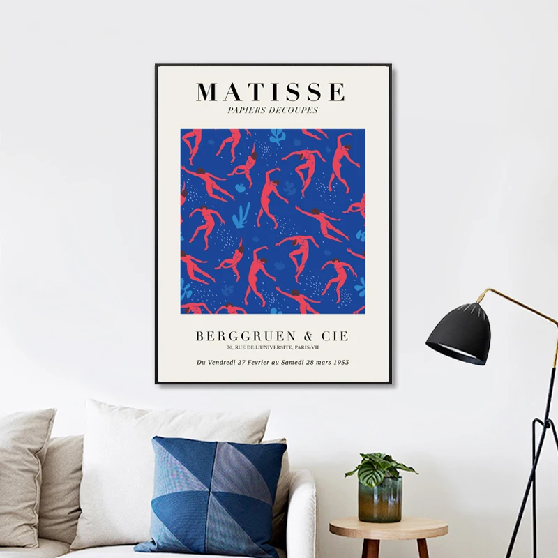 Henri-Matisse-Abstract-Art-Painting-Prints-Red-Blue-Cutouts-Collage-Figures-Artwork-Poster-Canvas-Picture-Gallery (5)