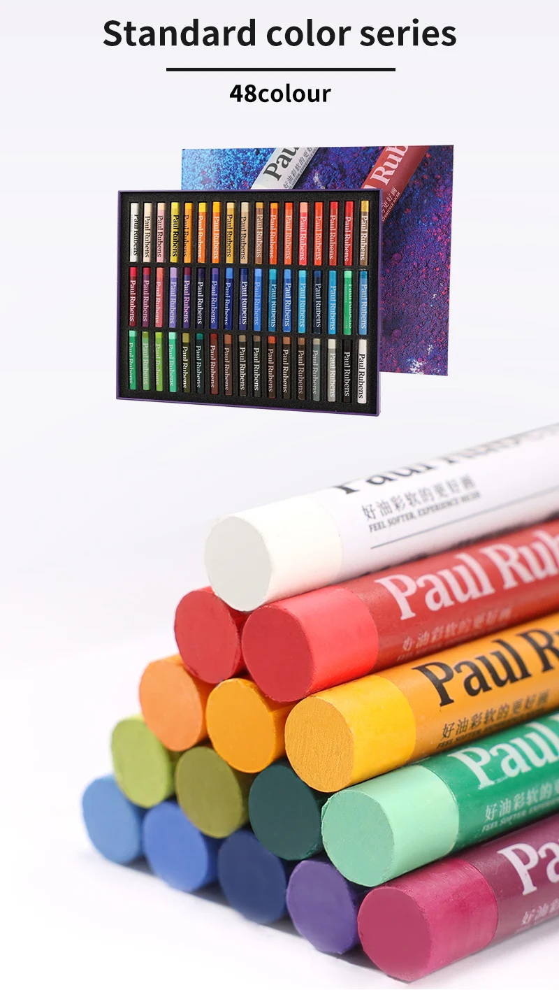 Paul Rubens Oil Pastels 36 Pastel Colors Kit with Drawing Papers, Arti —  CHIMIYA