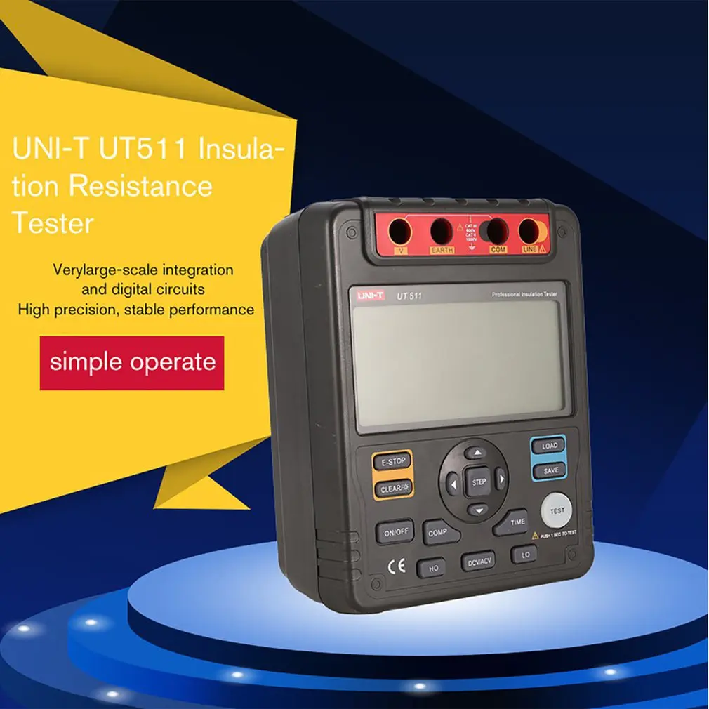 UNI-T 1000V 10Gohm цифровой фотометр UT511 Мегаомметр низкий Омметр Вольтметр