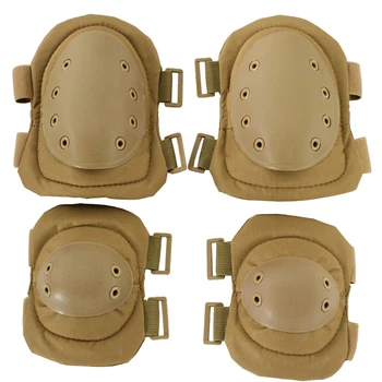 

4pcs Adjustable Straps Hiking Adult Skating Cycling Knee Elbow Anti Collision Protective Pad Set Outdoor Sports Mountaineering