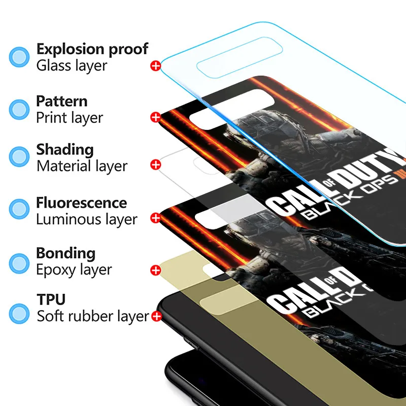 Tempered Glass Case For Samsung Galaxy S20 Ultra S10 5G S10e S8 S9 Plus Note 8 9 10 Lite Phone Cover Call of Duty World War II Tempered Glass Case For Samsung Galaxy S20 Ultra S10 5G S10e S8 S9 Plus Note 8 9 10 Lite Phone Cover Call of Duty World War II