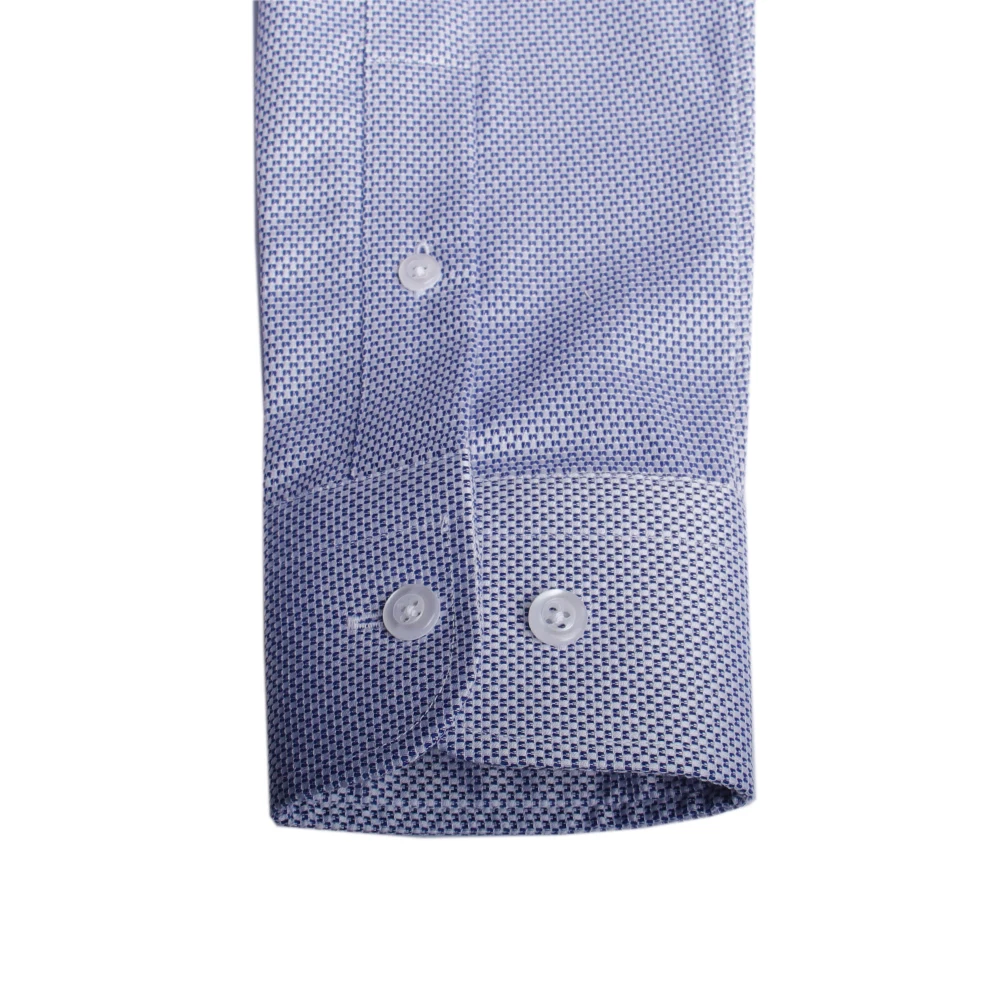 Men 80s 2-ply Cotton Patterned Dress Shirt