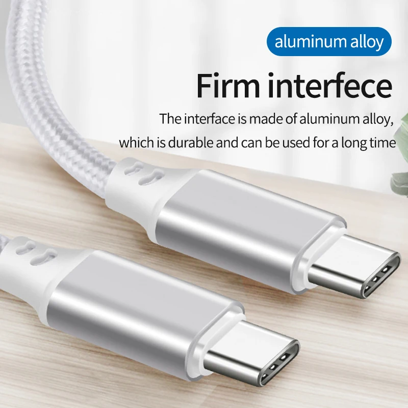 USB C кабель для передачи данных PD 100 Вт 5A быстрое зарядное устройство двойной тип
