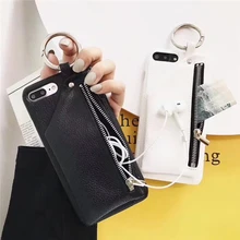 Модный Роскошный чехол из искусственной кожи с карманом на молнии чехол для телефона для iPhone 11 Pro XS MAX XR 7 8 6 6S Plus с карманом-держателем
