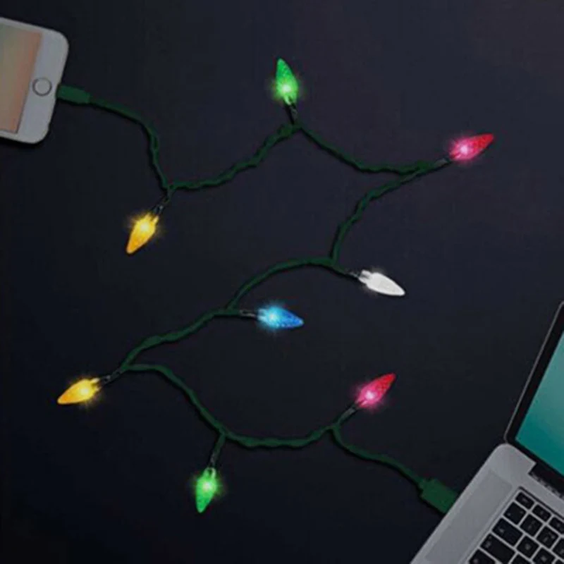 Счастливого Рождества светильник s холодный USB светильник Led Usb кабель зарядное устройство Шнур для дома рождественские украшения Новогодний Декор елка