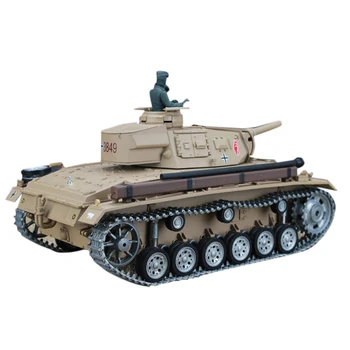 

1:16 German Ⅲ H Tank 2.4G Remote Control Model Military Tank with Sound Smoke Shooting Effect - Metal 3 Edition