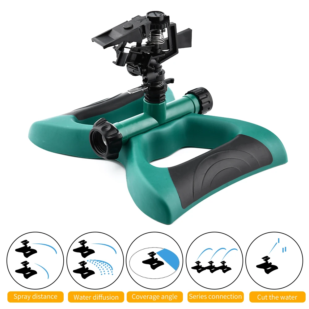 GANCHUN Automatic Sprinklers 360 Degree Garden Sprinkler With 3 Types of Nozzles Watering Device