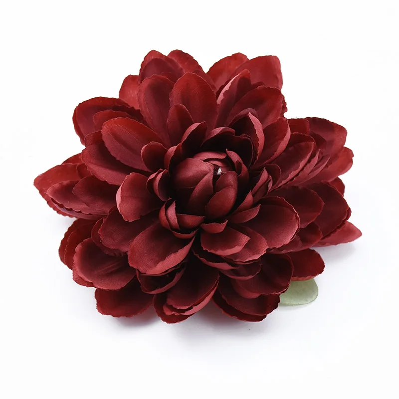 6 5PCS wholesale Artificial flowers wedding decorative flowers for scrapbooking wall flores christmas home decorations diy a cap - Цвет: 6