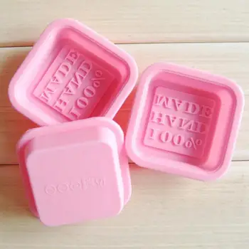 

Random Color 100% Handmade Soap Molds DIY Soap Mold Square Silicone Oven Baking Moulds LX8676