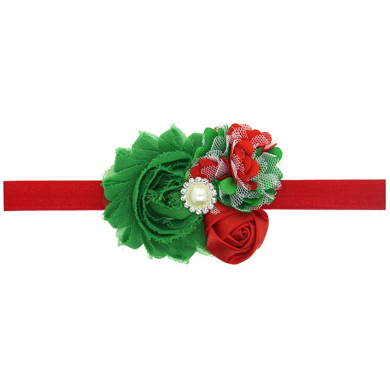 5pcs Headband A 5 шт. Цветочная Рождественская головная повязка для новорожденных эластичная чалма принцесса повязки для волос Дети жемчуг свежий милый головной убор haarband - Цвет: 5pcs Headband A